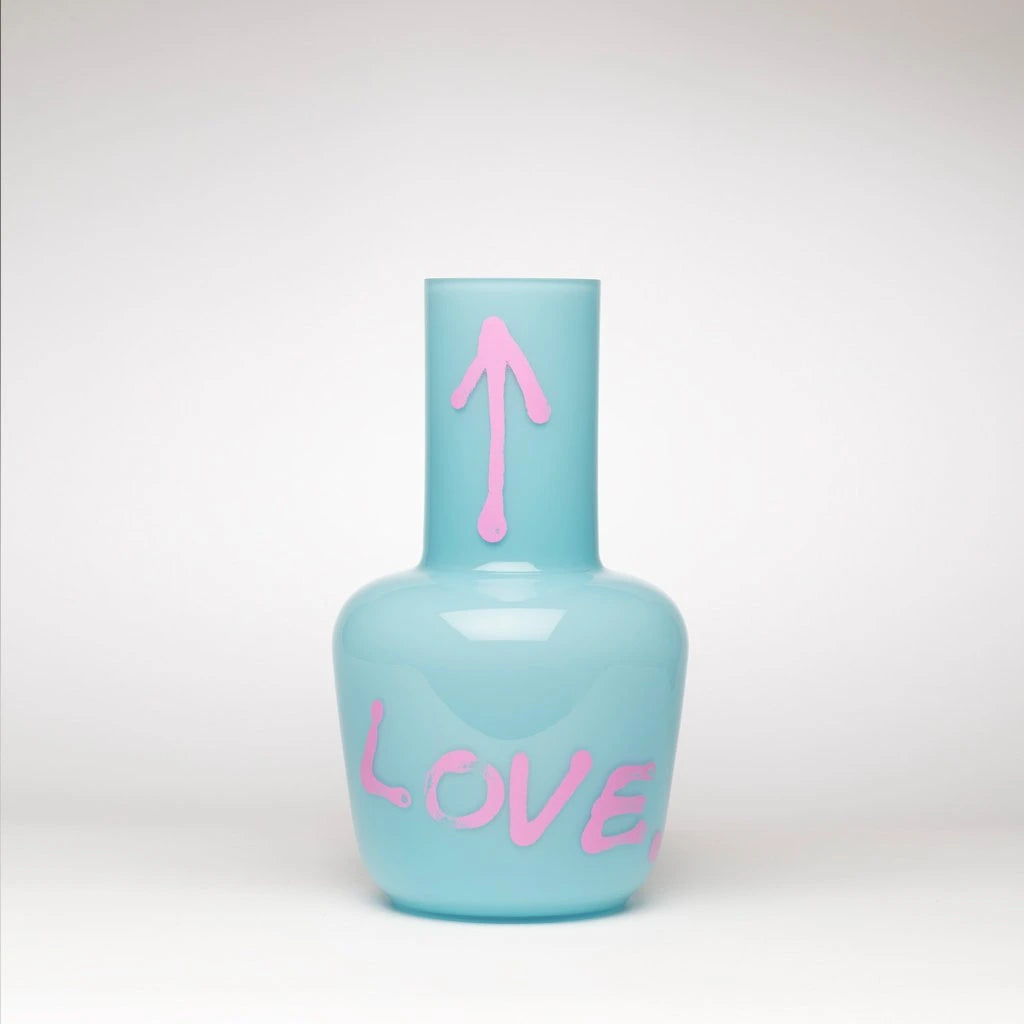 Unnamed Vase with Pink Love / Turquoise