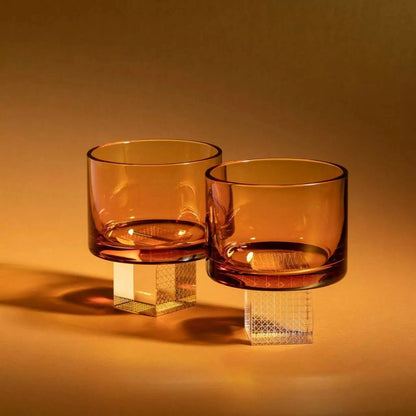 Cube whisky glass