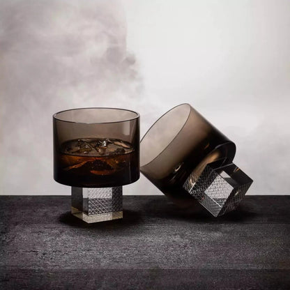 Cube whisky glass