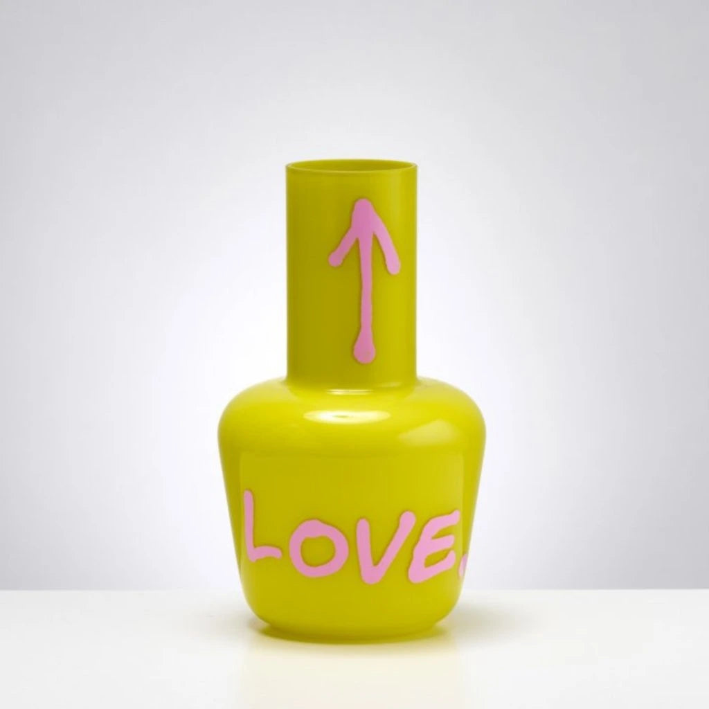 Unnamed Vase with Pink Love / Yellow